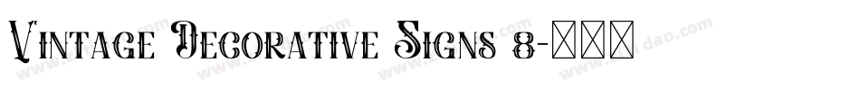 Vintage Decorative Signs 8字体转换